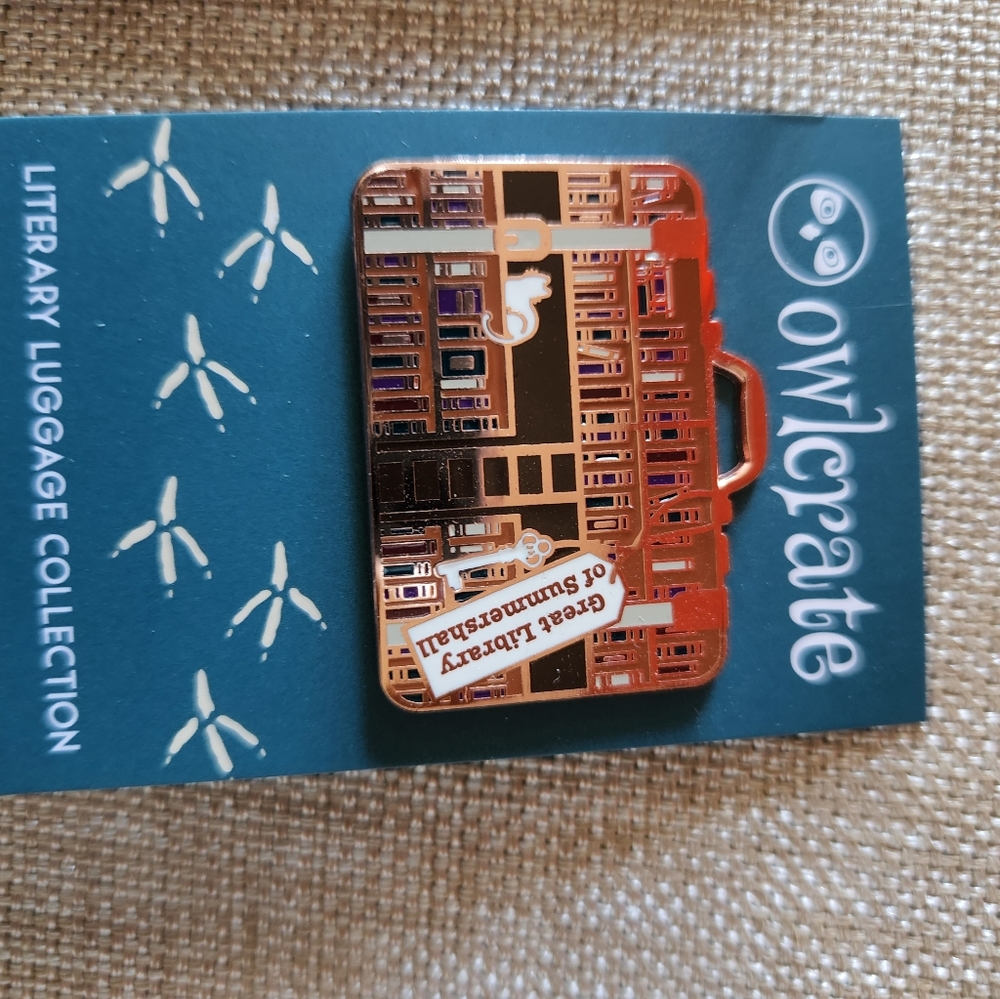 Literary Luggage Enamel Pin